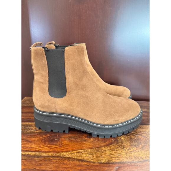 Marc Fisher Padmia Chelsea Boot Tan Suede Size 8.5 - Picture 4 of 8